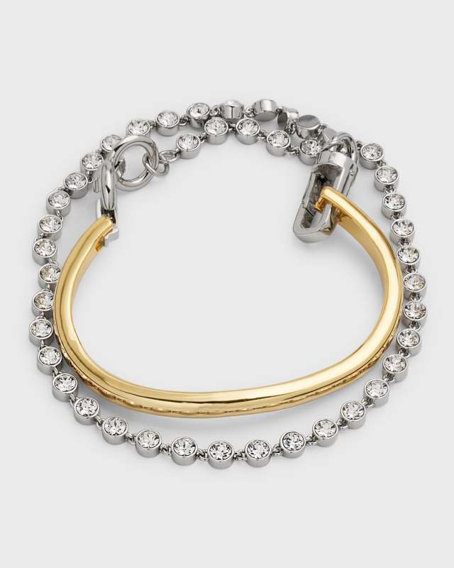 Venus 12K Gold-Plated Convertible Layered Cuff Bracelet